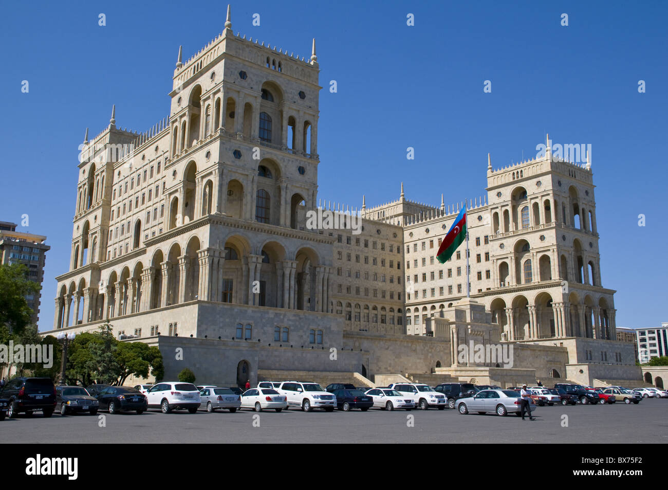 La sede del governo, Dom, sovietica Baku in Azerbaijan, Asia Centrale, Asia Foto Stock