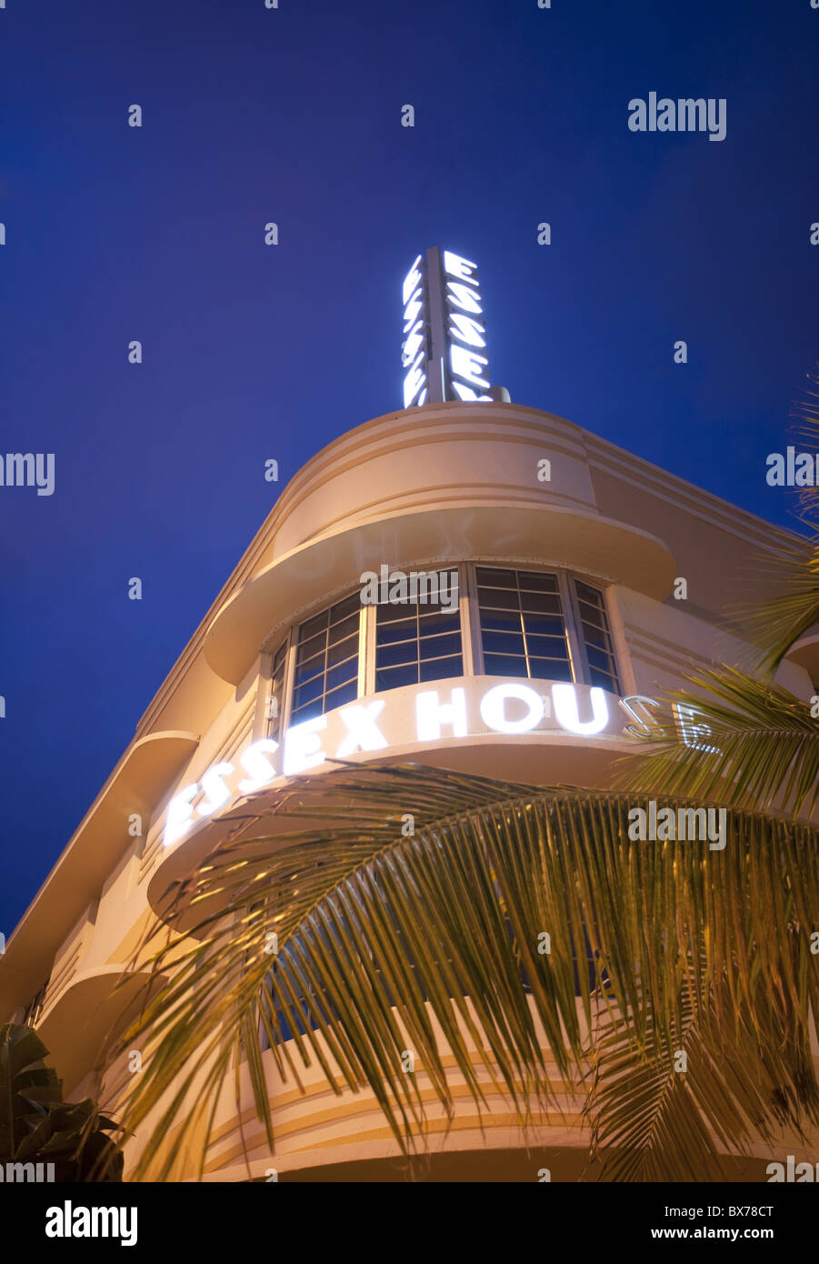Art Deco Essex House è un hotel a Miami Beach, Florida, Stati Uniti d'America, America del Nord Foto Stock