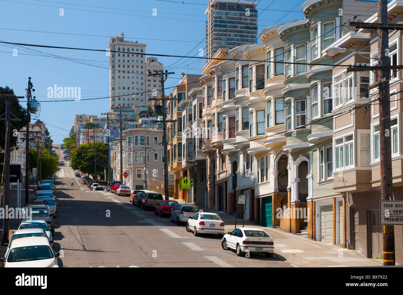 Taylor Street di San Francisco, California, Stati Uniti d'America, America del Nord Foto Stock