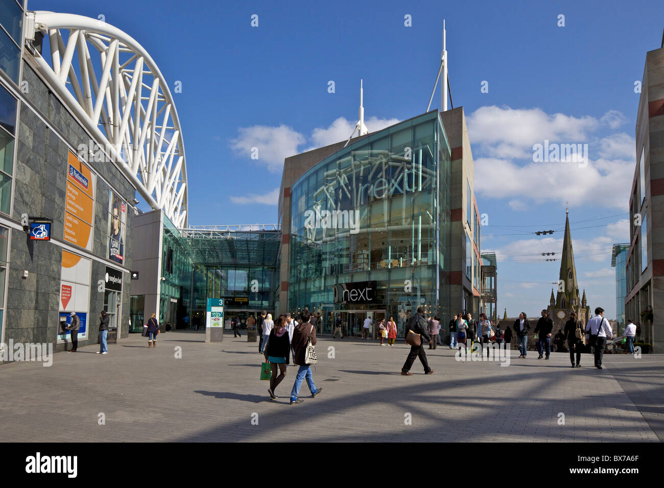 Bullring Shopping Centre e centro della città di Birmingham, Inghilterra, Regno Unito, Europa Foto Stock