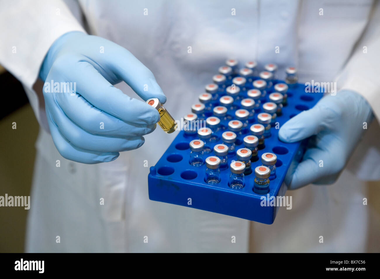 Laboratorio di chimica, analisi del DNA, Essen, Germania Foto Stock