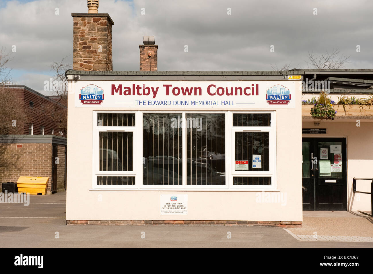 Maltby consiglio comunale ufficio presso la Edward Dunn Memorial Hall Foto Stock