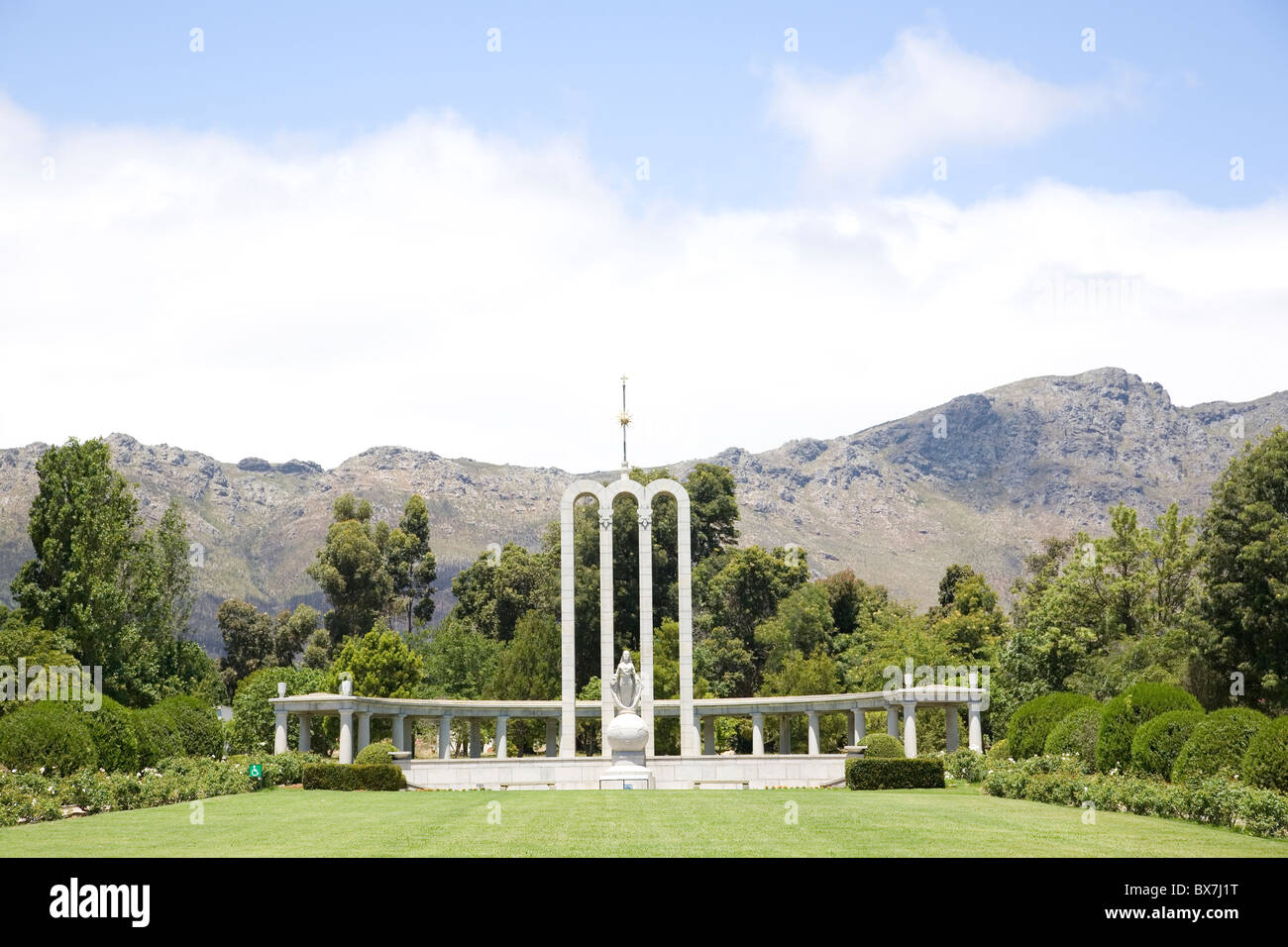 Monumento degli ugonotti franschhoek immagini e fotografie stock ad