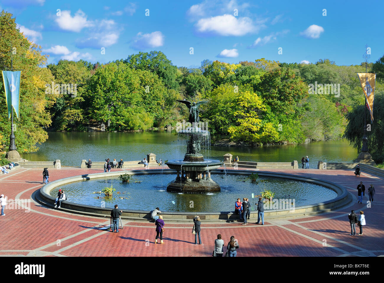 Bethesda Terrazza al Central Park di New York City. Foto Stock