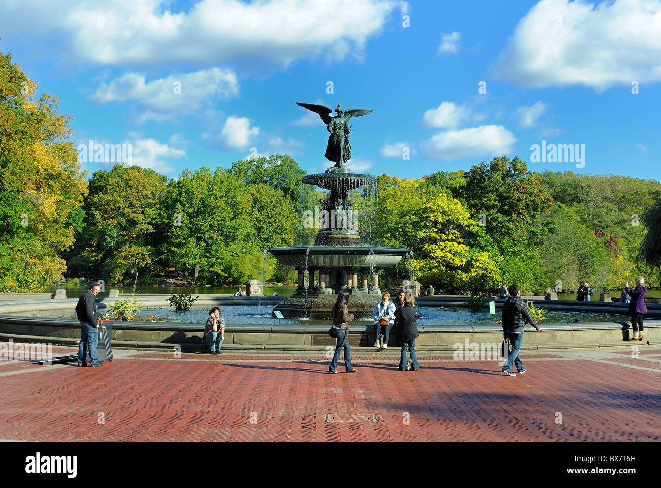 Bethesda Terrazza al Central Park di New York City. Foto Stock