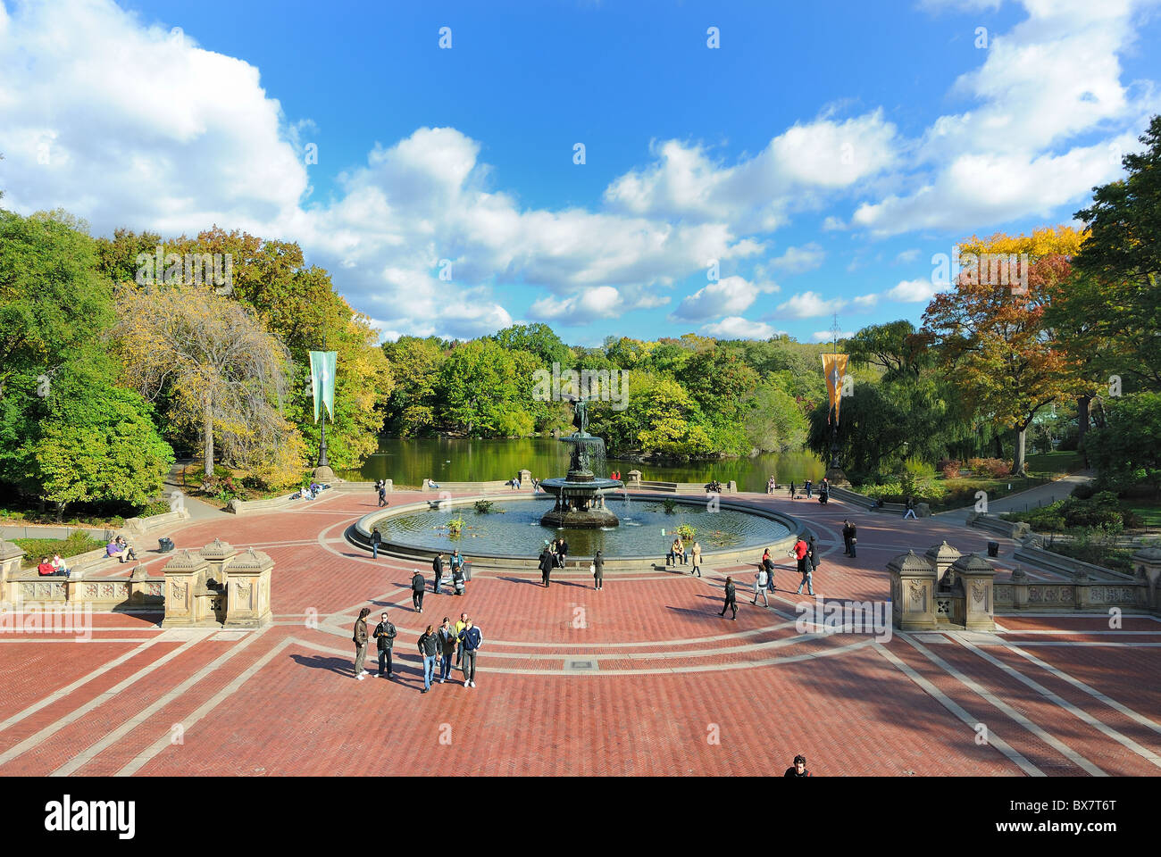 Bethesda Terrazza al Central Park di New York City. Foto Stock