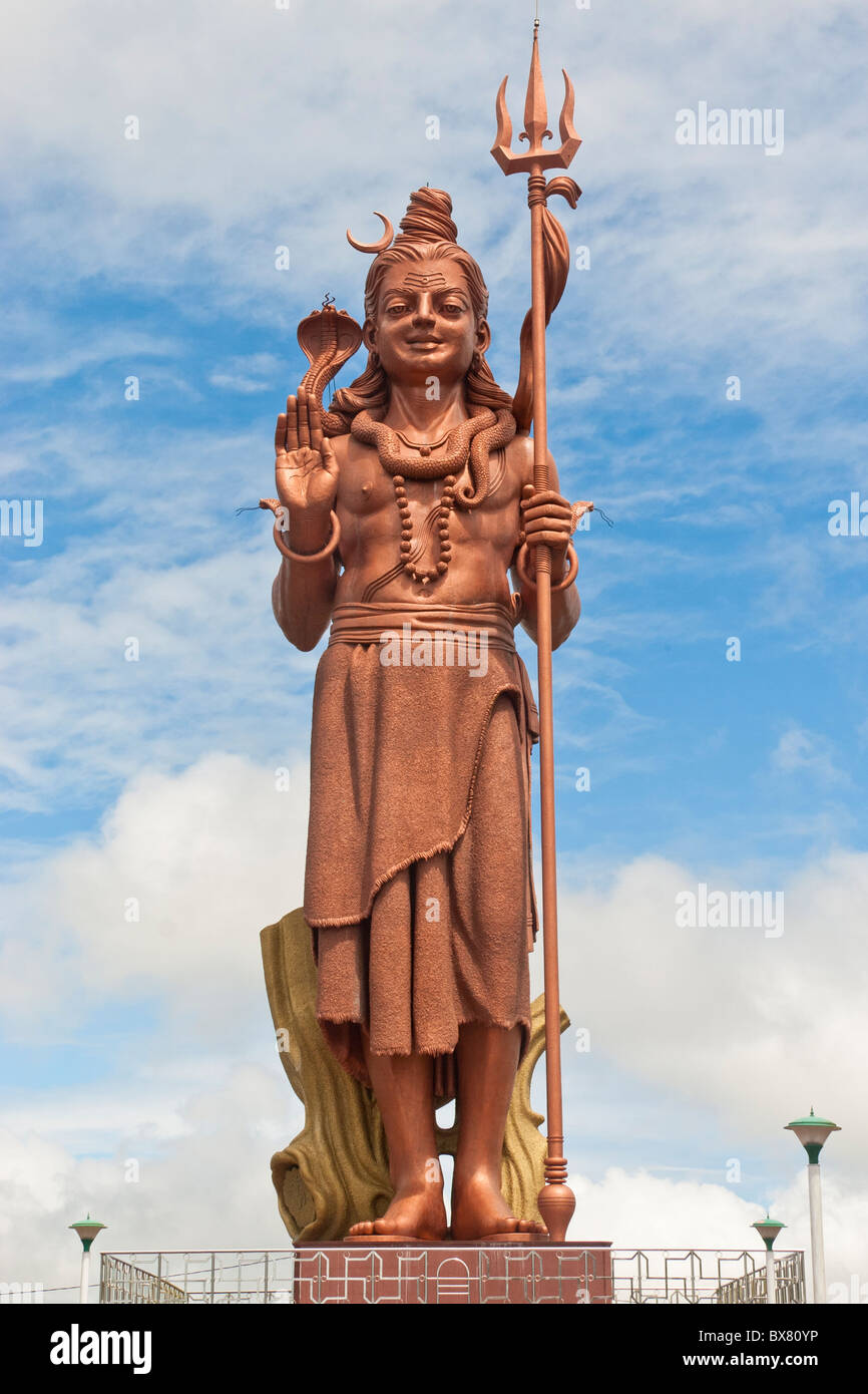 Gigantesca statua della divinità Indù Shiva a Grand Bassin Maurizio Africa Foto Stock