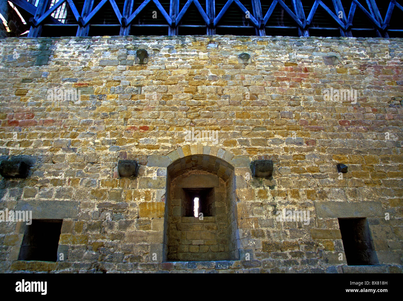 Conte il castello, Chateau Comtal, fortezza militare, cataro guerre crociate albigese, la cite, città di Carcassonne, languedoc-roussillon, Francia Foto Stock