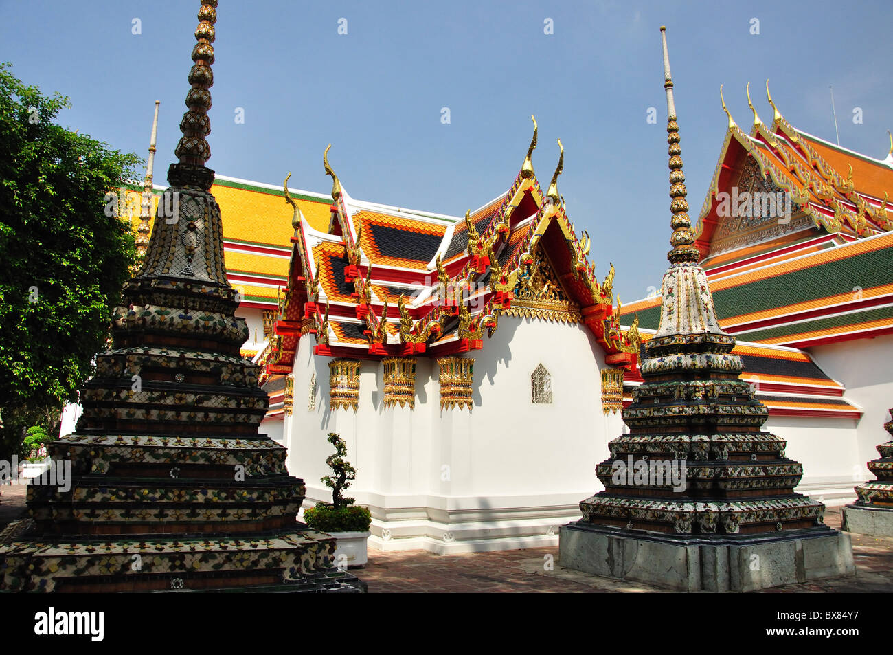 Wat Pho tempio, Rattanakosin Island, Bangkok, Thailandia Foto Stock