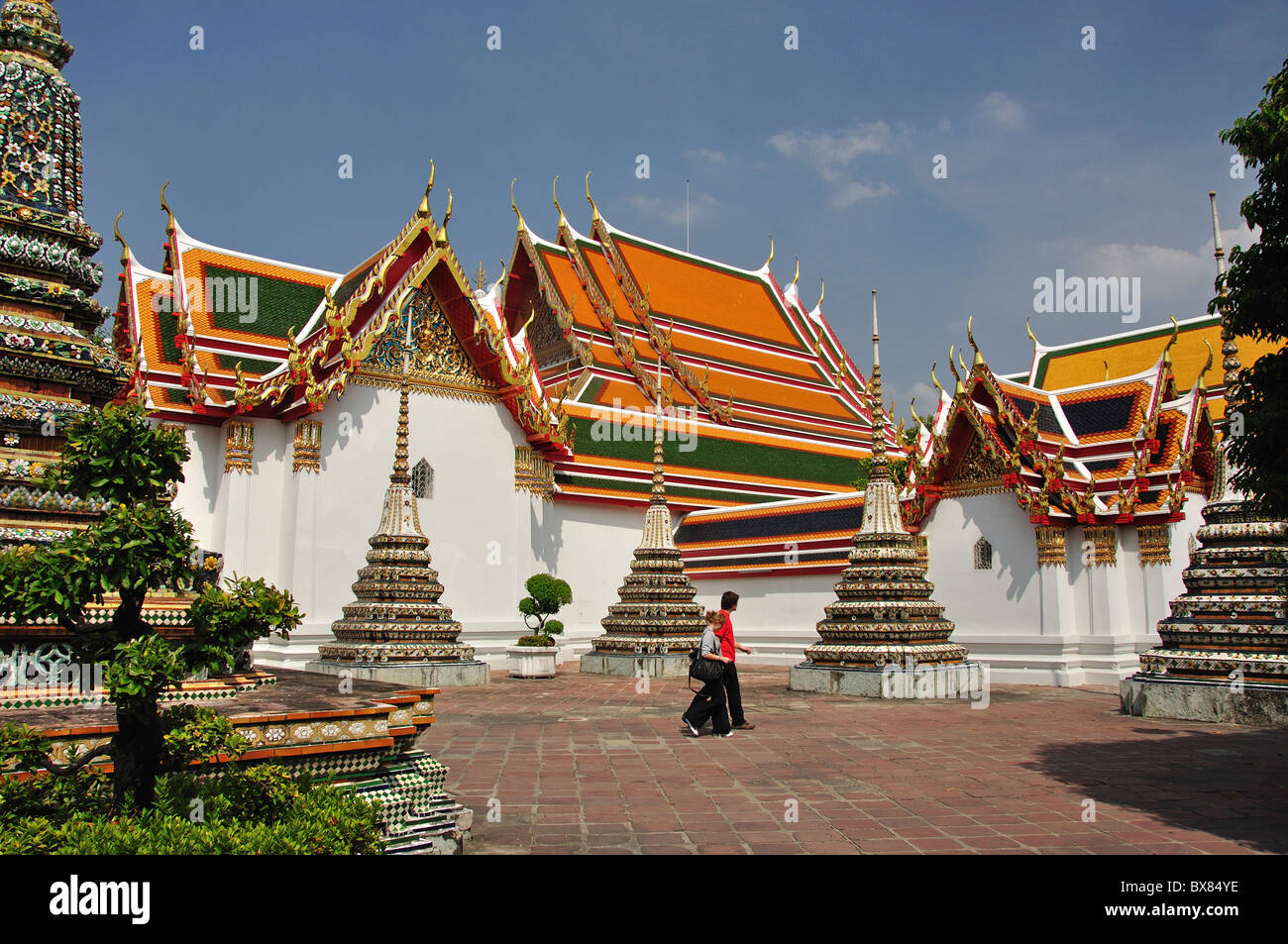 Wat Pho tempio, Rattanakosin Island, Bangkok, Thailandia Foto Stock