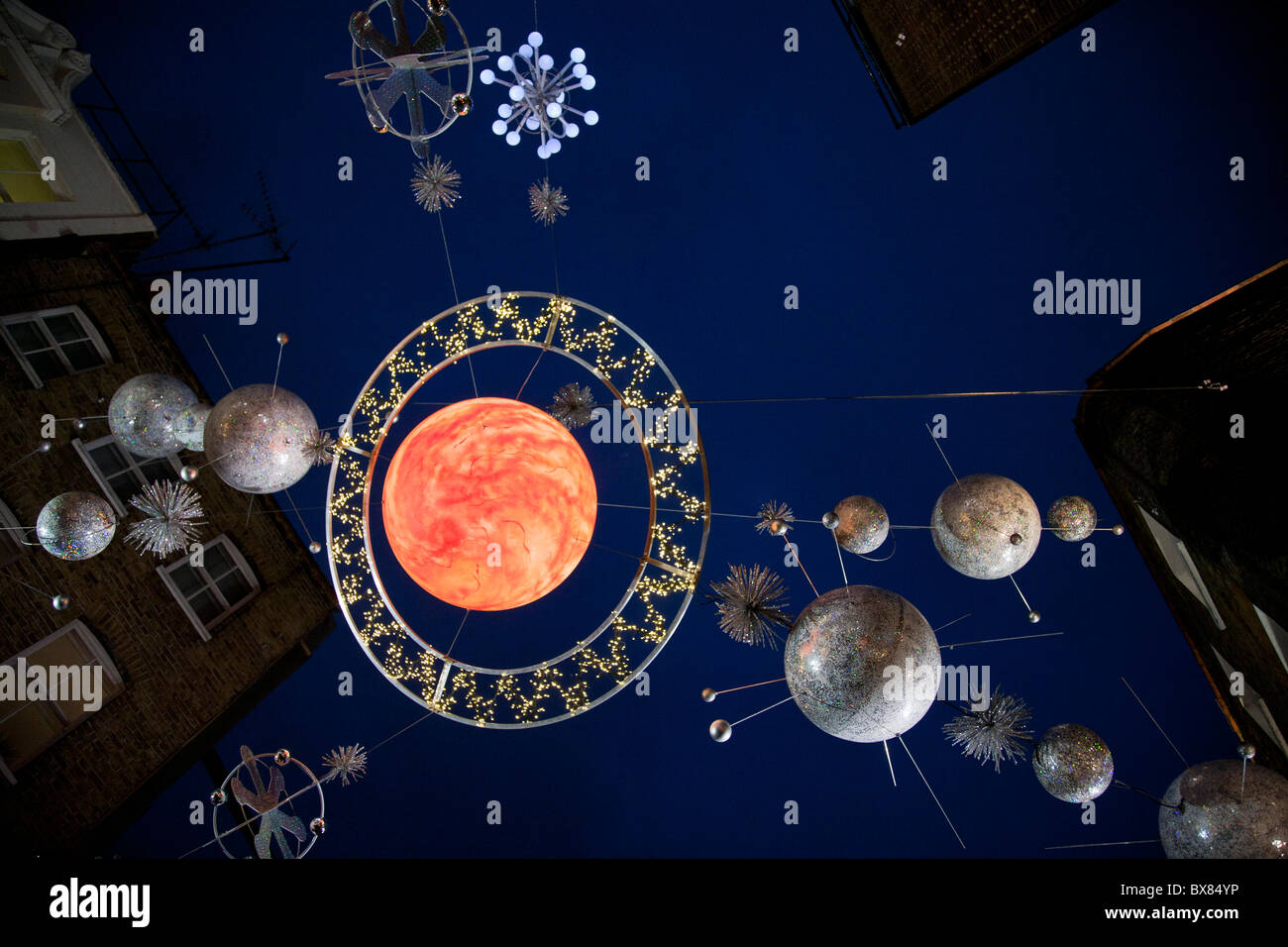 Carnaby Street le luci di Natale Londra 2010 Foto Stock