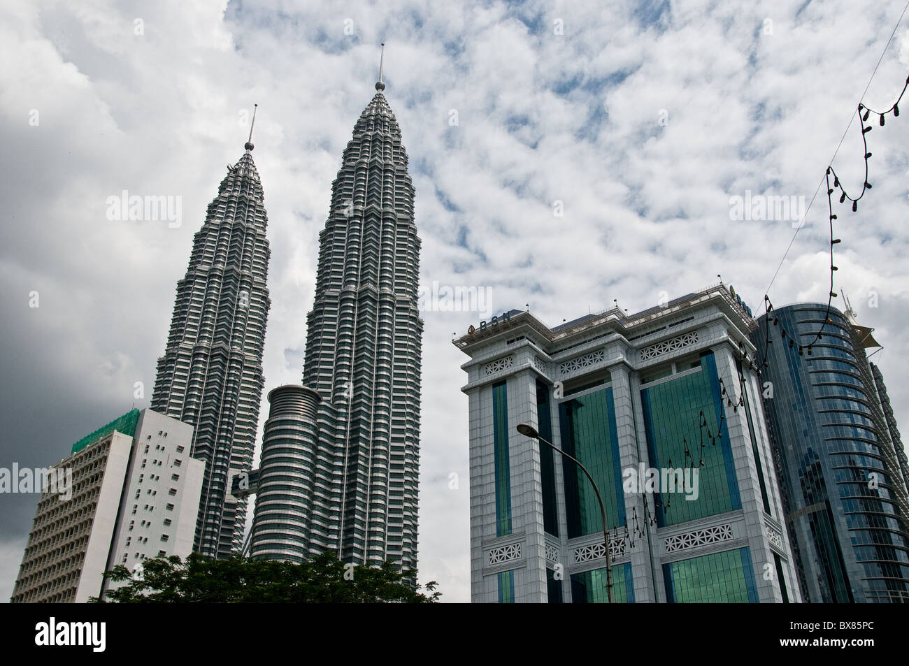 Le Torri Petronas di Kuala Lumpur in Malesia. Foto di Gordon Scammell Foto Stock