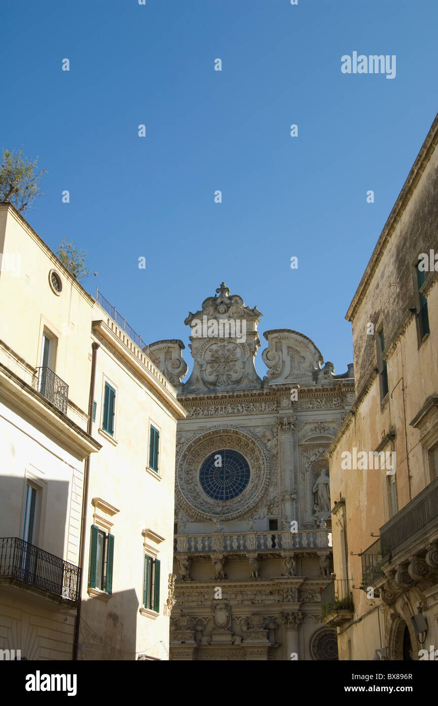 Vista della Basilica di Santa Croce Lecce Puglia Foto Stock