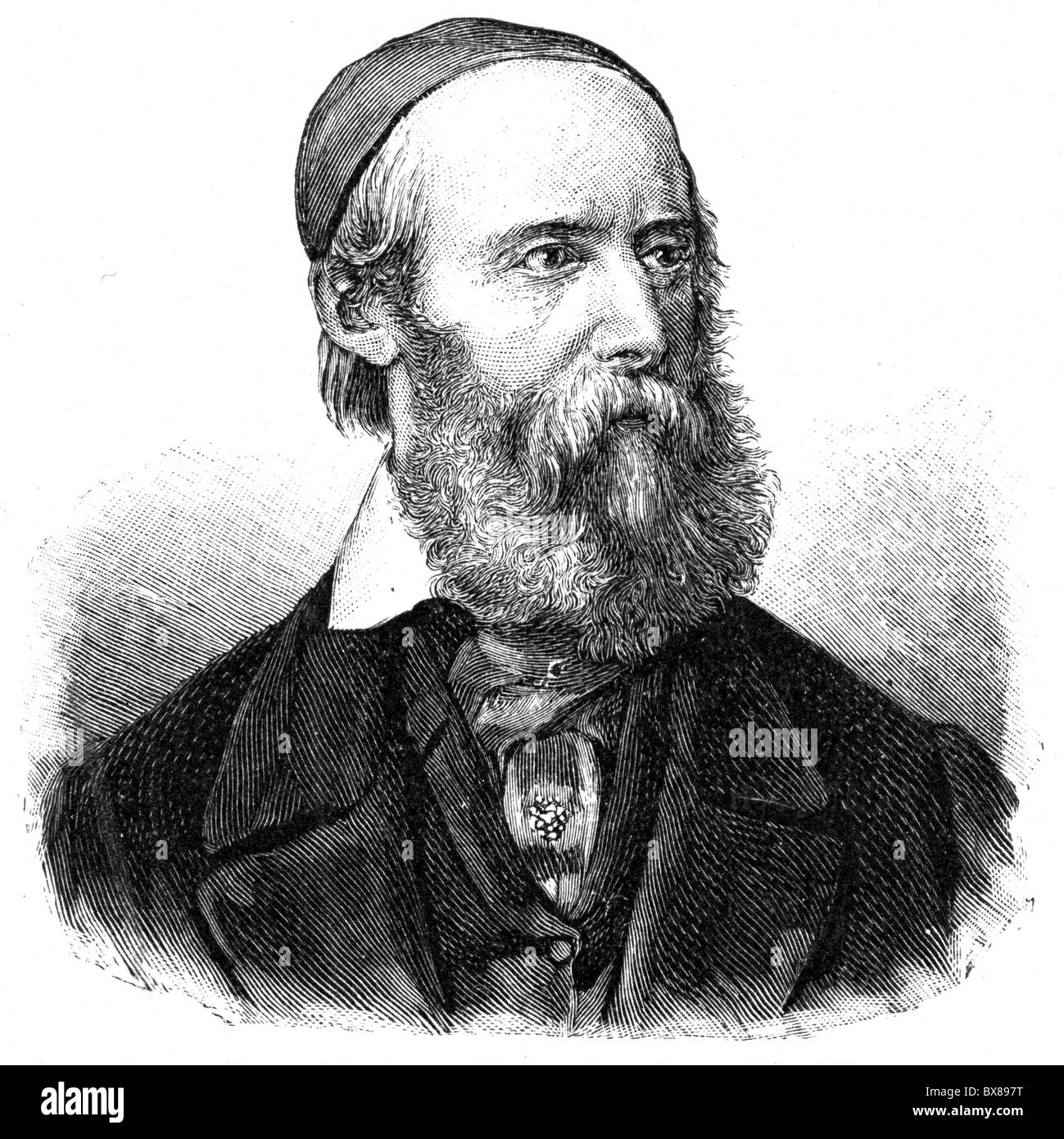 Binzer, August Daniel Freiherr von, 30.5.1793 - 20.3.1868, poeta, giornalista, ritratto, incisione in legno, 19th secolo, Foto Stock