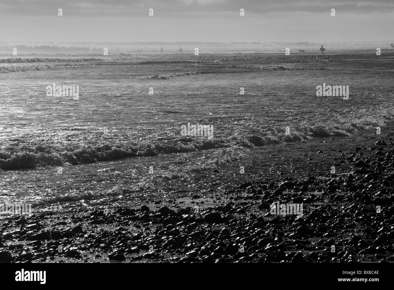 Spagna isole canarie Gran Canaria, Mas Palomas surfer in background Foto Stock