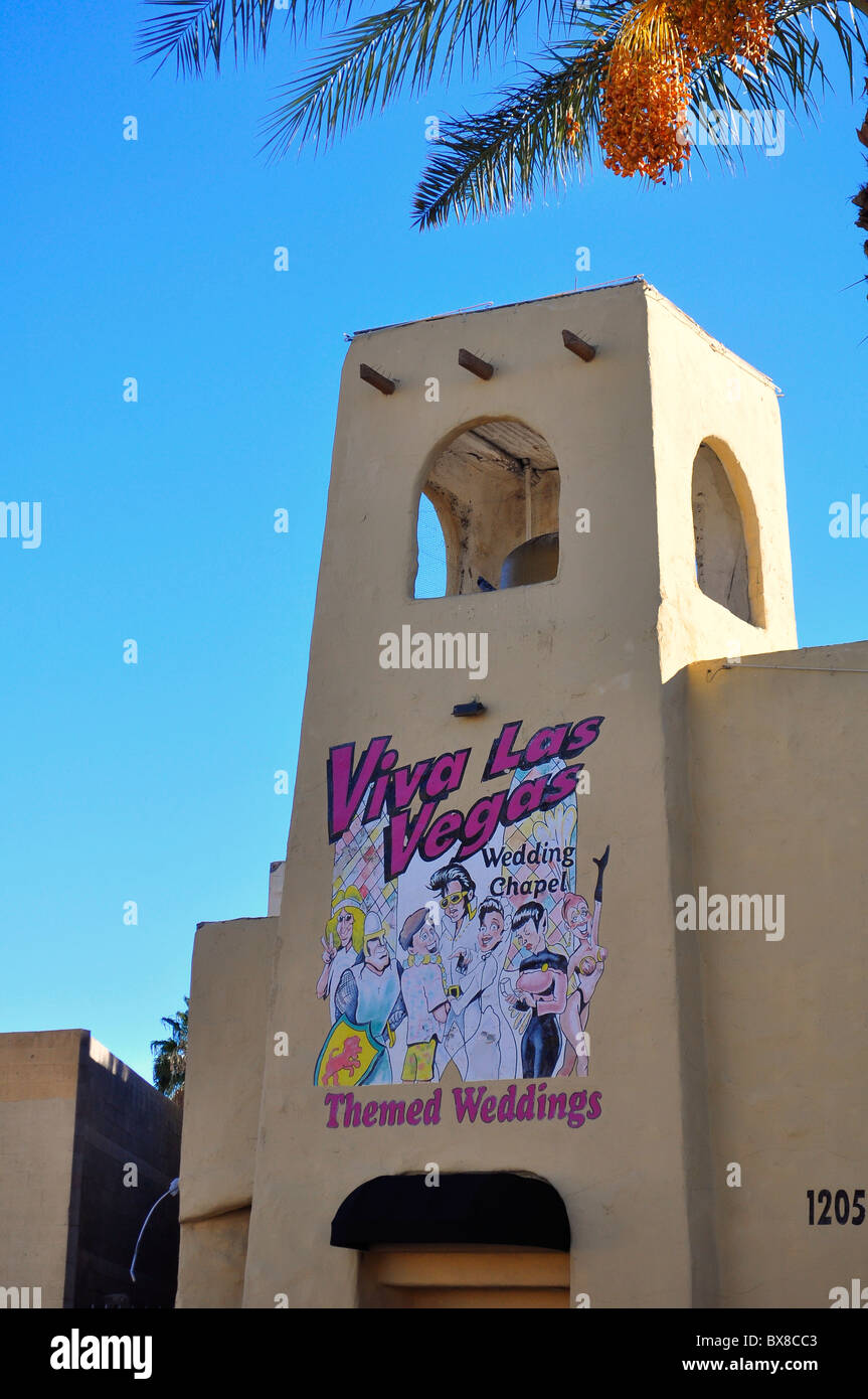 Viva Las Vegas in tema di Matrimonio in Cappella di Las Vegas, Nevada,  STATI UNITI D'AMERICA Foto stock - Alamy