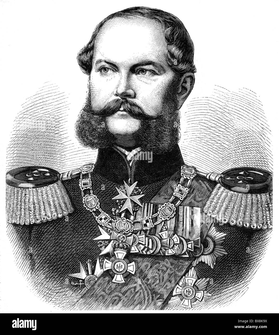 Carlo, 29.6.1801 - 21.1.1883, Principe di Prussia, generale prussiano, ritratto, incisione in legno, 19th secolo, Foto Stock