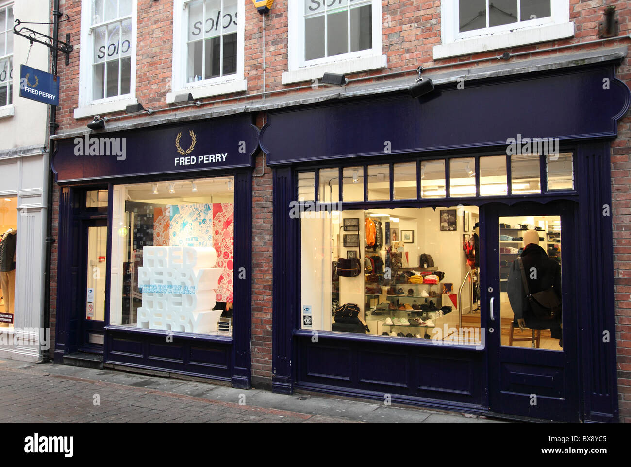 Un Fred Perry store in Nottingham, Inghilterra, Regno Unito Foto Stock