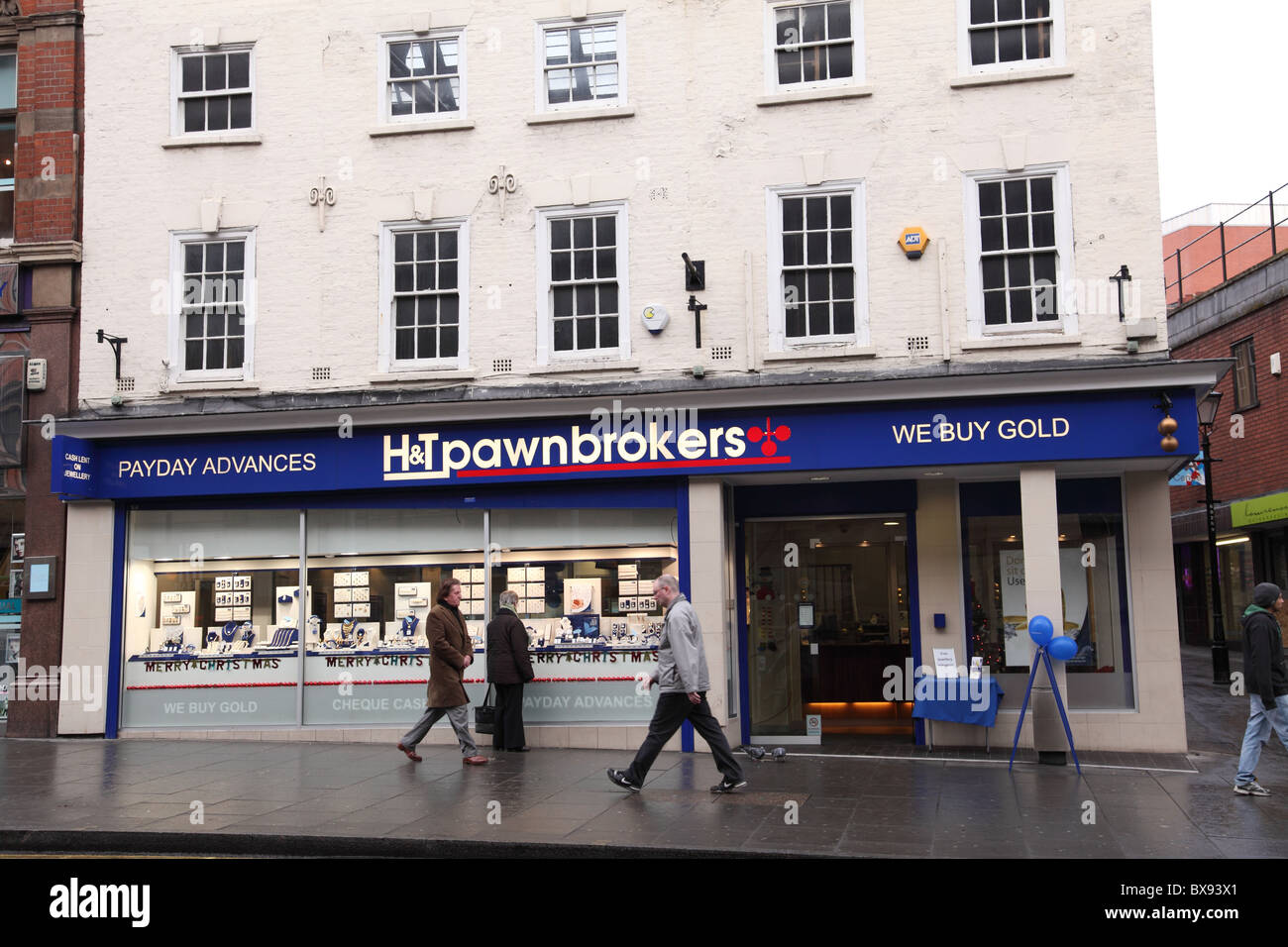 H&T Pawnbrokers in Nottingham, Inghilterra, Regno Unito Foto Stock