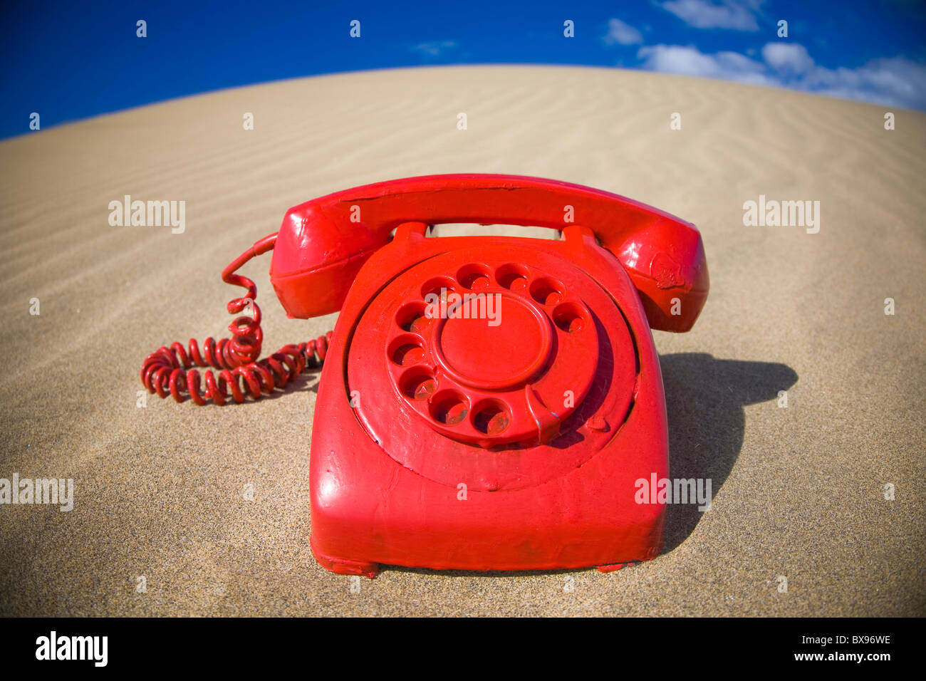 Il telefono rosso deve essere risolta Foto Stock