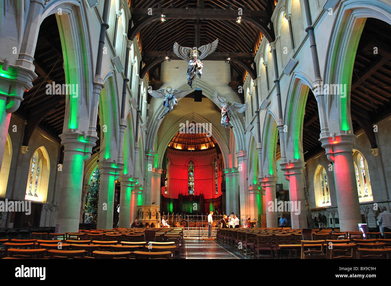 La cattedrale di Christ Church interno, Cathedral Square, Christchurch, Canterbury, Isola del Sud, Nuova Zelanda Foto Stock