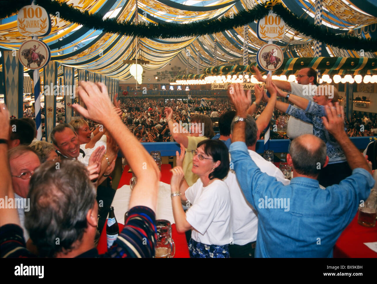 Monaco di Baviera, l'Oktoberfest Foto Stock