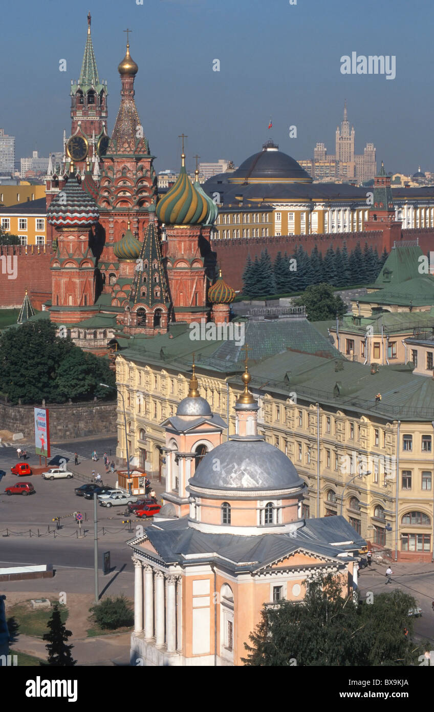 Kitay Gorod, St Barbaras , St basilici & Cremlino Foto Stock