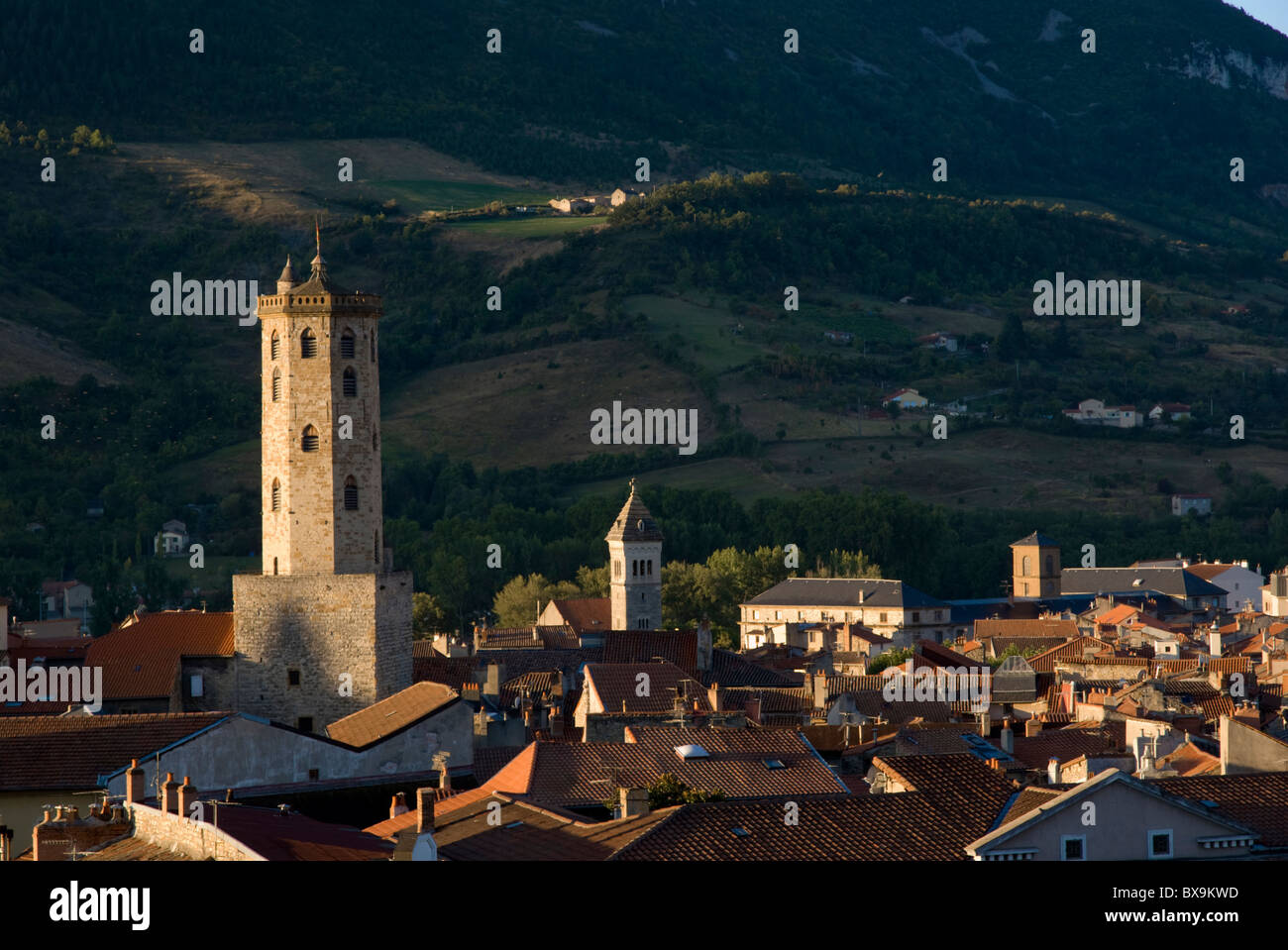 Aveyron, Millau, vista città Foto Stock