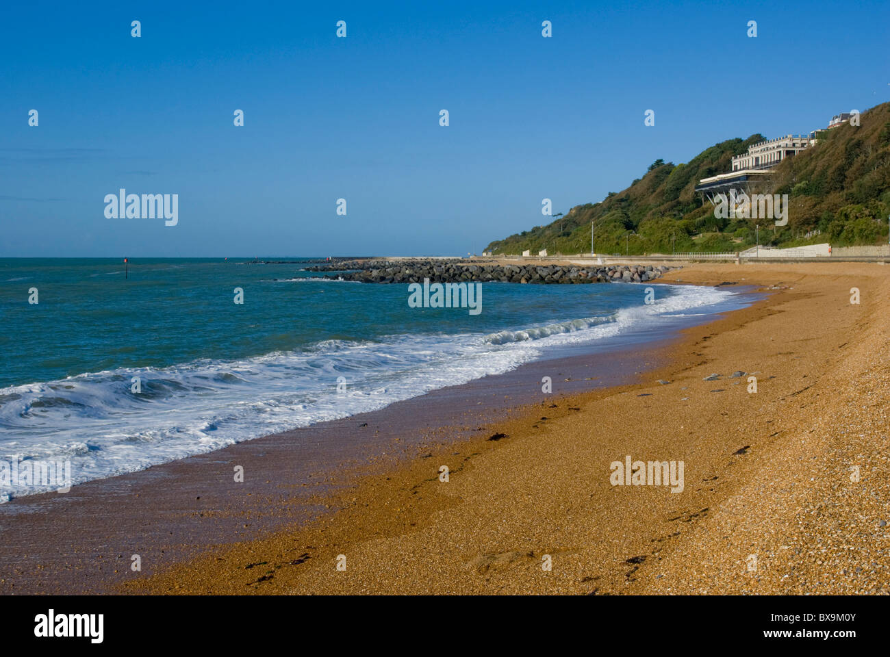 Spiaggia di Folkstone Foto Stock