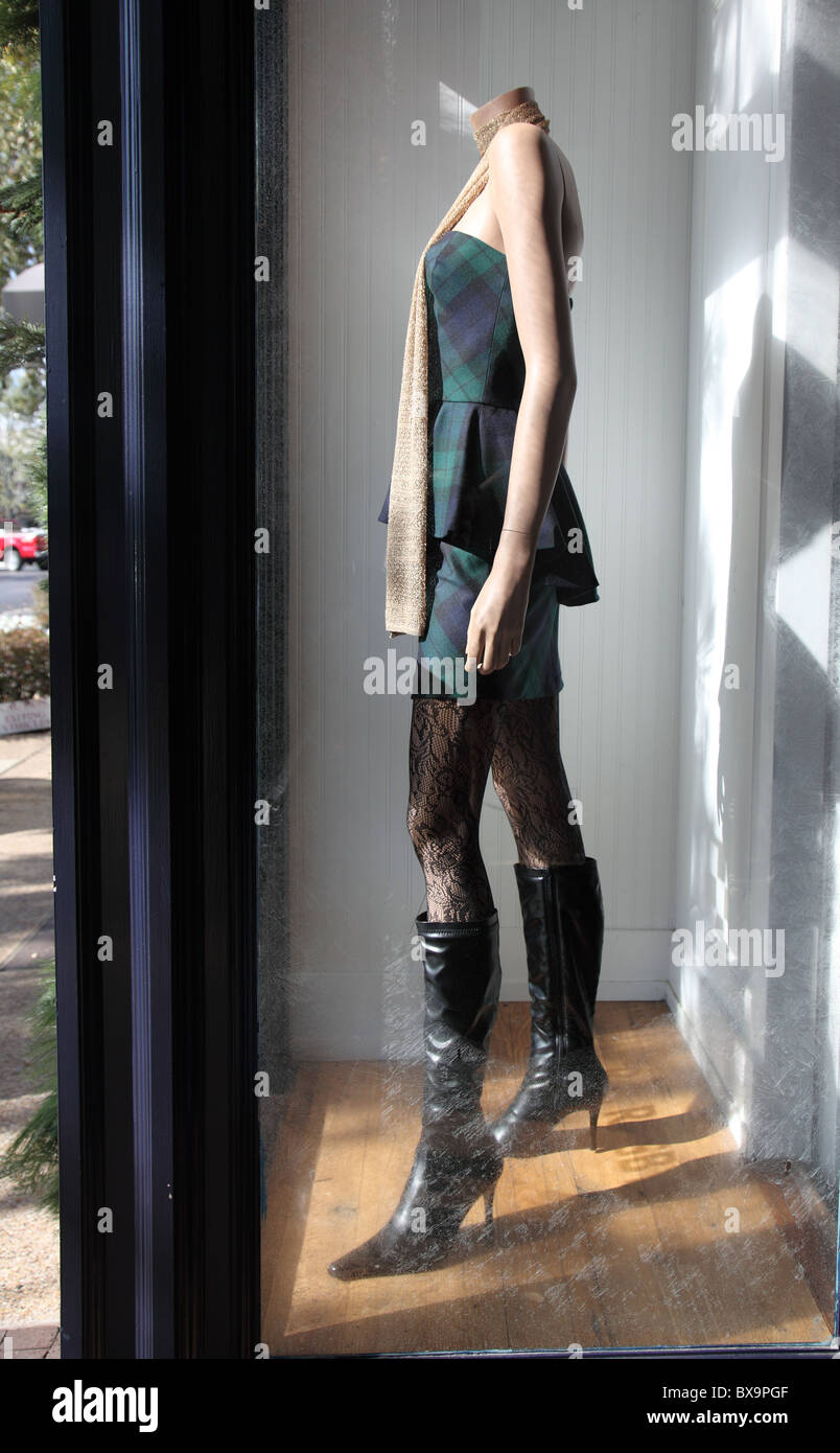 Moda Display, Highland Park shopping village, il più vecchio in USA, Dallas, Texas Foto Stock