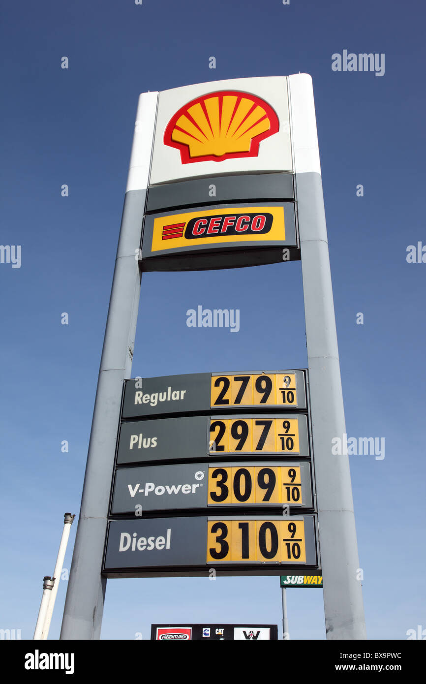 Texas i prezzi del gas, Interstate 35, Dicembre 2010 Foto Stock