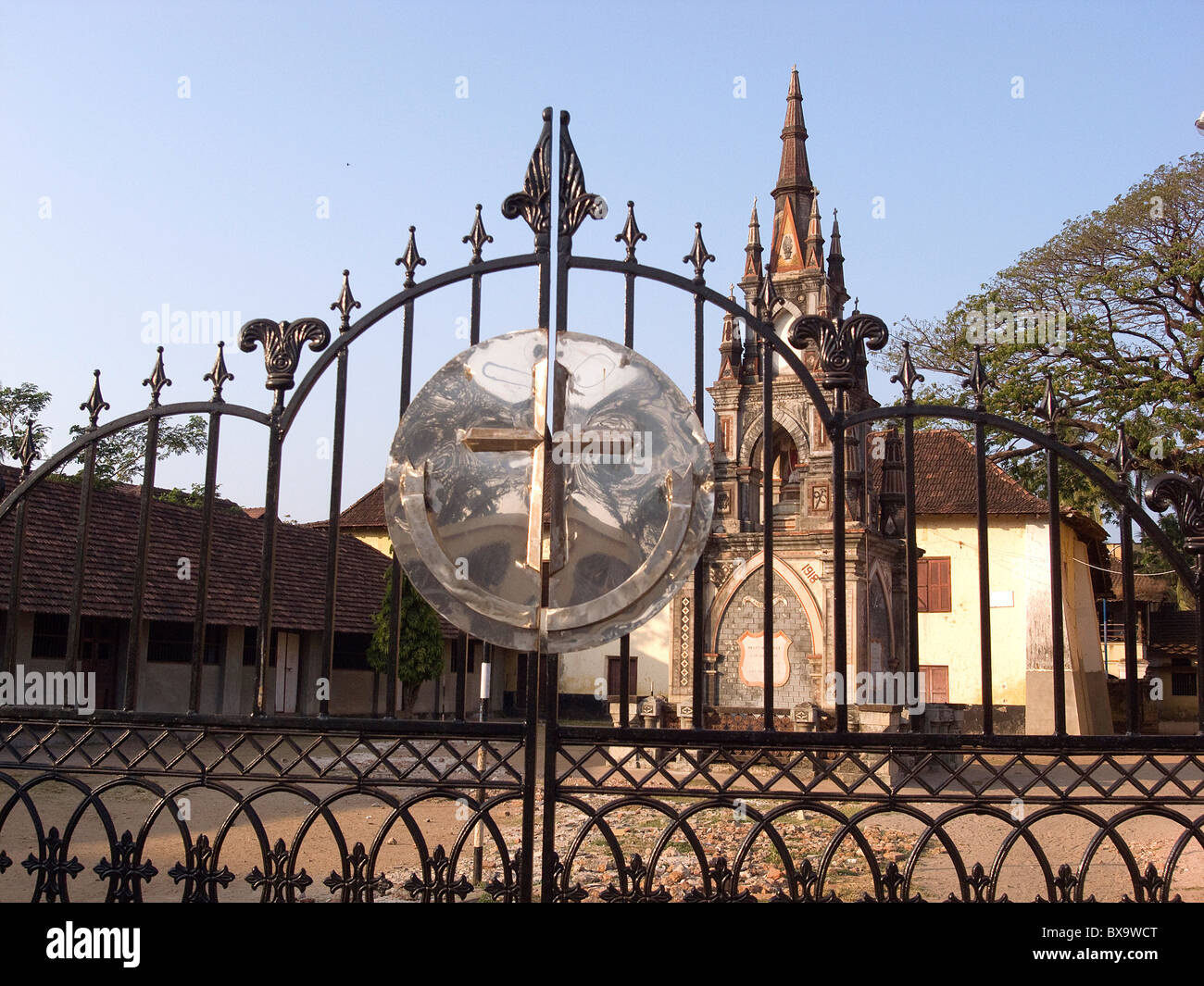 Chiesa cancelli Kerala Cochin Foto Stock
