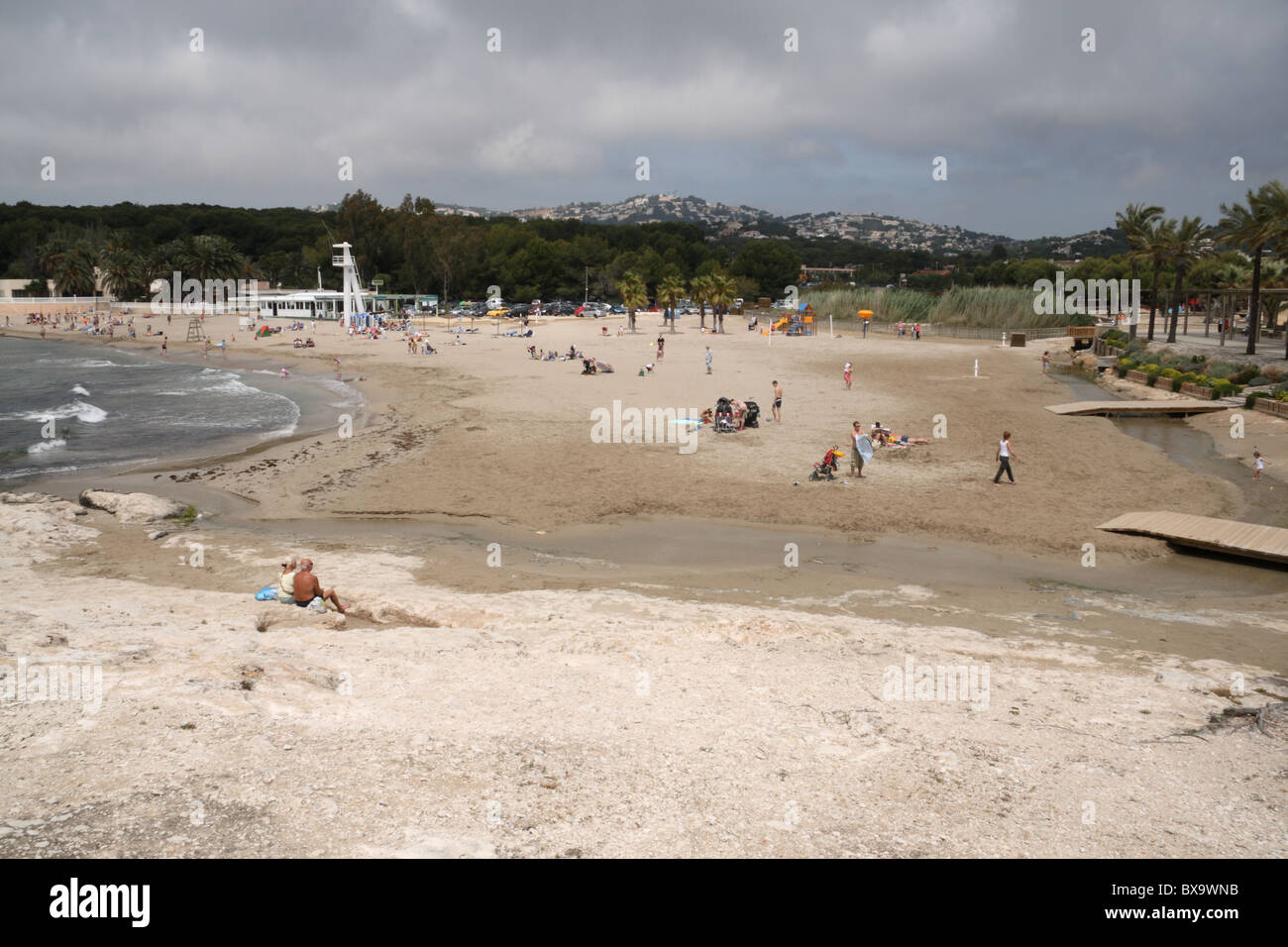 Spiaggia di Moraira Costa Blanca Foto Stock