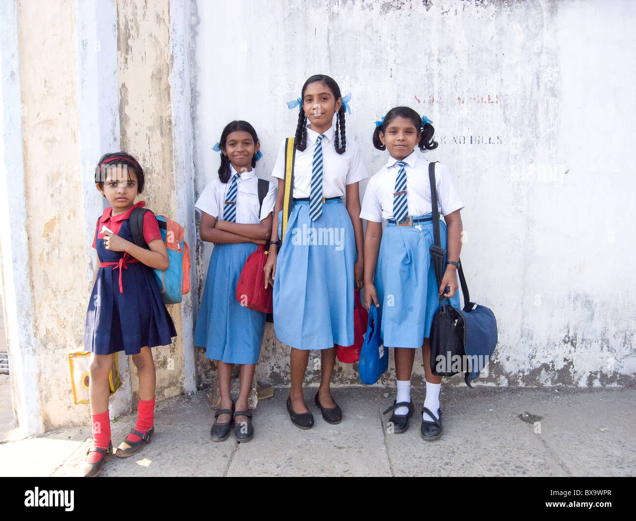 Le ragazze della scuola Cochin Cittã Kerala Foto Stock