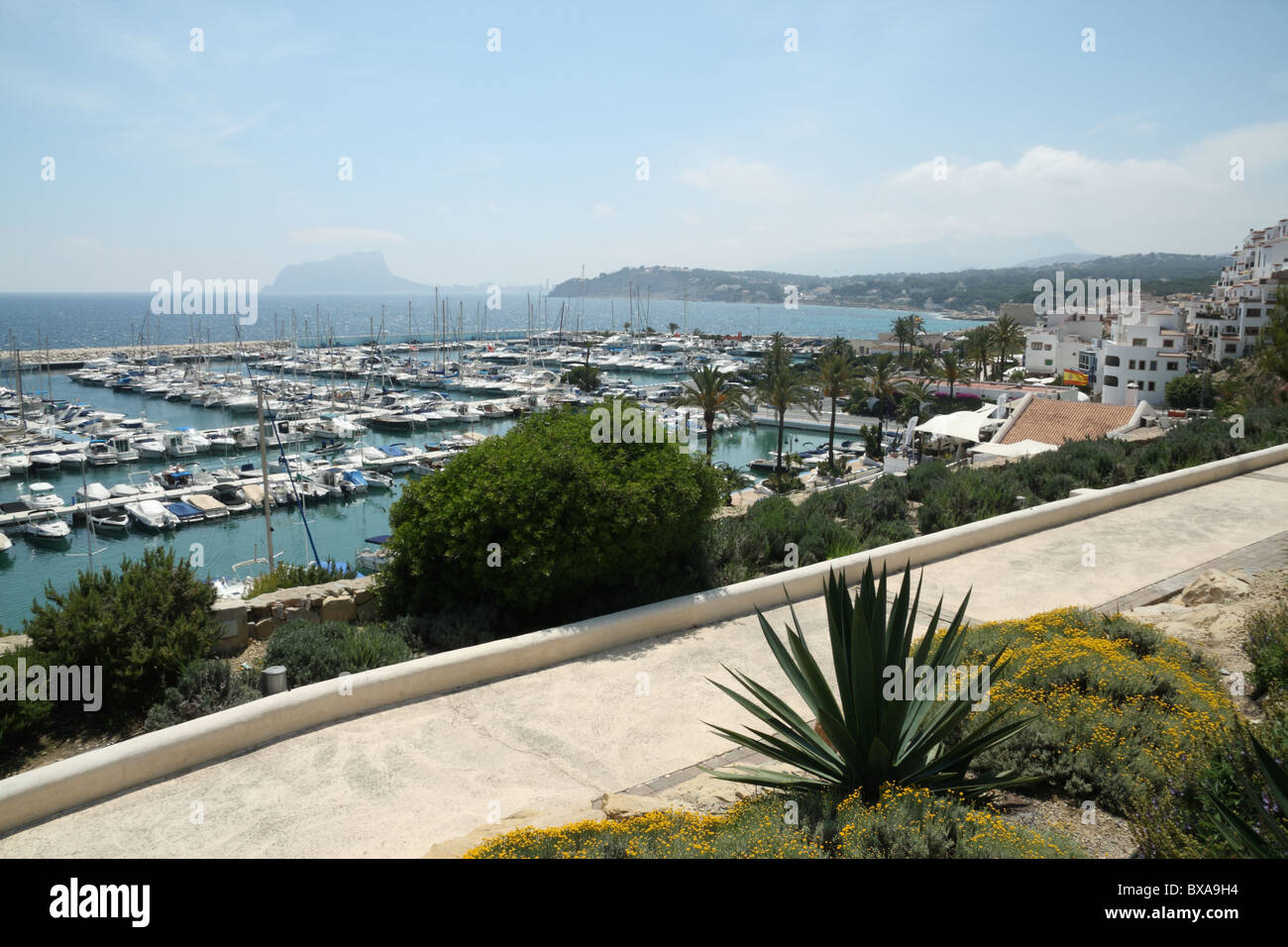 Moraira porto sulla Costa Blanca costa Foto Stock