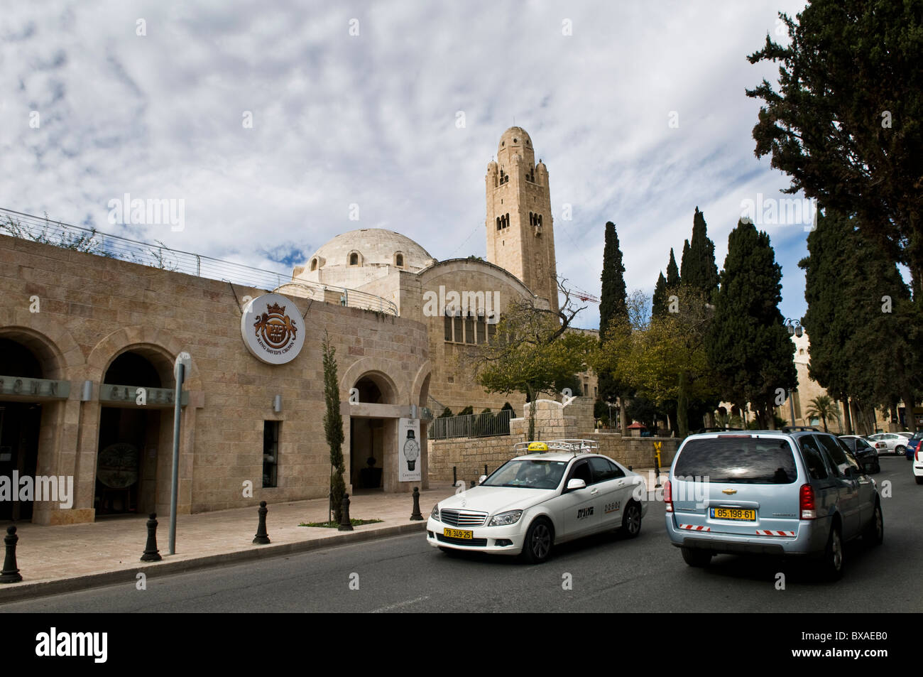 Il YMCA edificio composto su King David street a Gerusalemme. Foto Stock