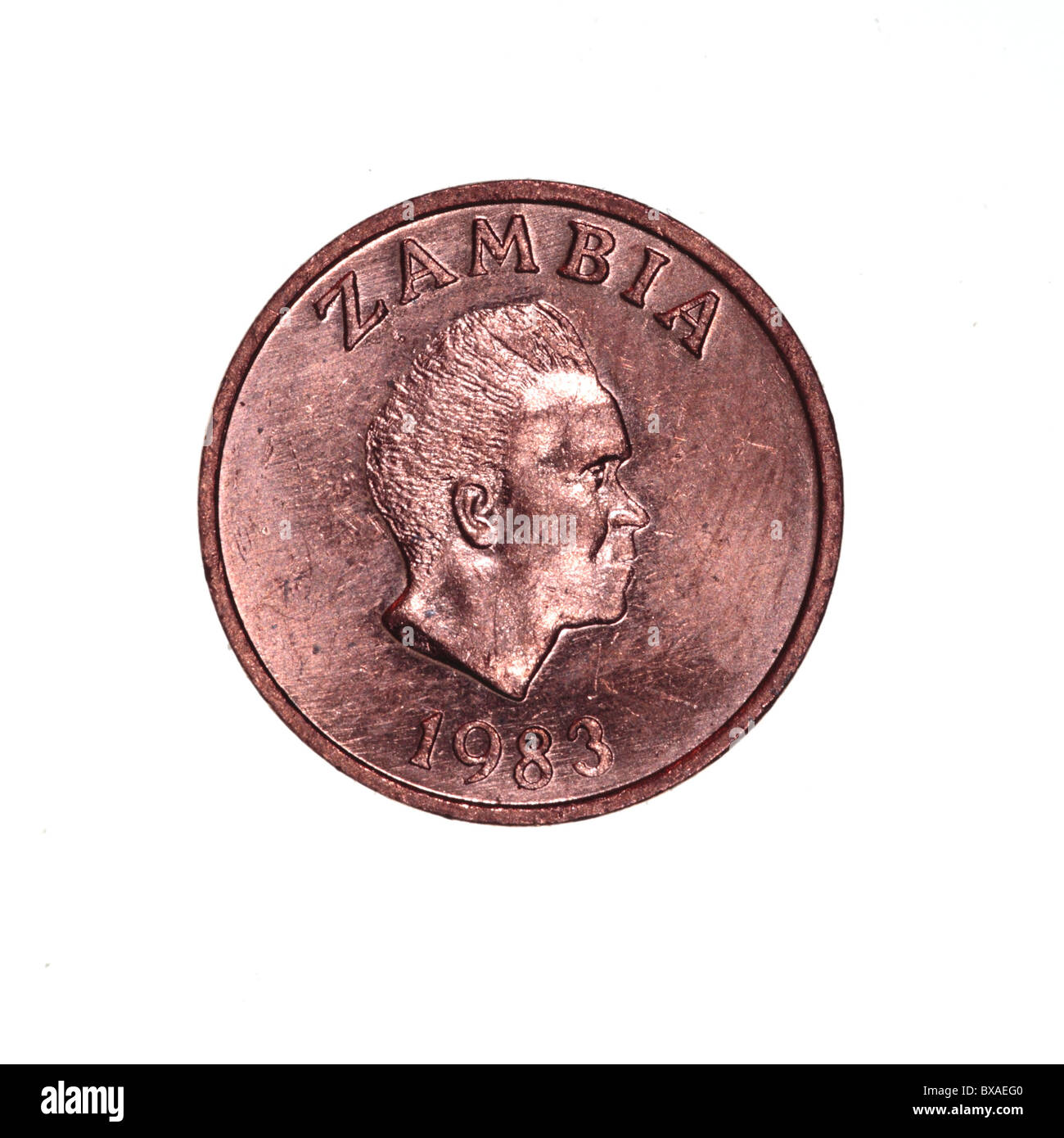 Moneta dello Zambia Foto Stock
