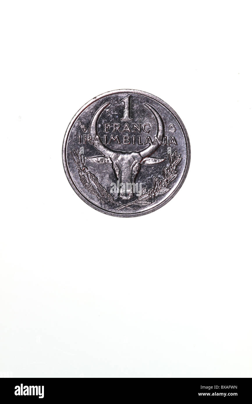 Madagascar 1 Ariary coin Foto Stock