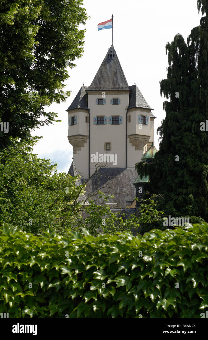 Il castello di Berg, la residenza del Granduca del Lussemburgo, Colmar-Berg, Lussemburgo Foto Stock