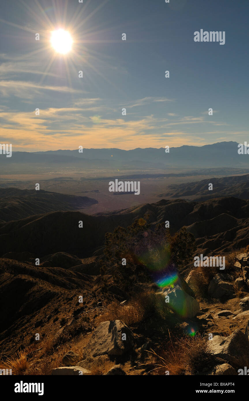 Tasti di punto di vista che si affaccia San Andreas anomalia Foto Stock