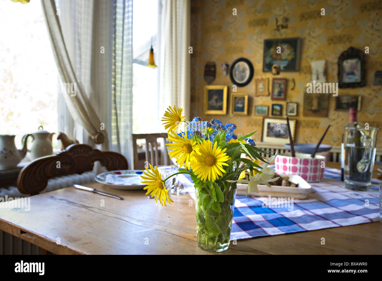 Vecchia sala da pranzo design Foto Stock