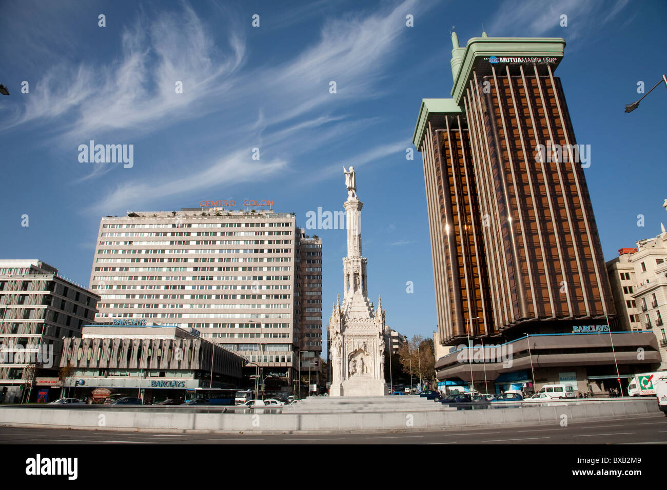 La Plaza de Colón si trova nel Alonso Martines Distretto di Madrid Spagna. Foto:Jeff Gilbert Foto Stock