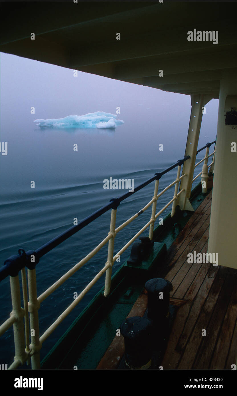 Visualizzare o glaçon da barca deck Foto Stock