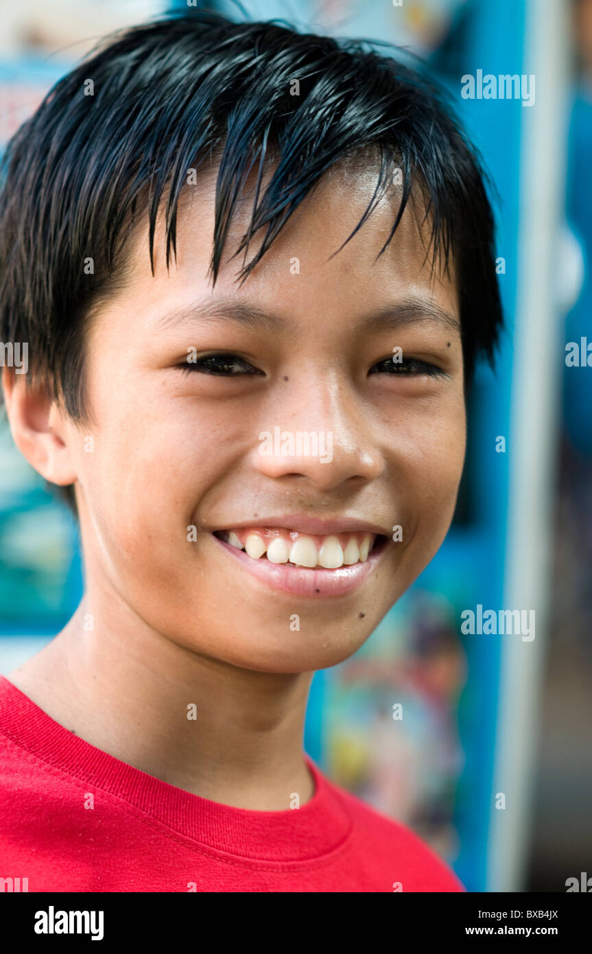 Ragazzo in Cebu City, Filippine Foto Stock