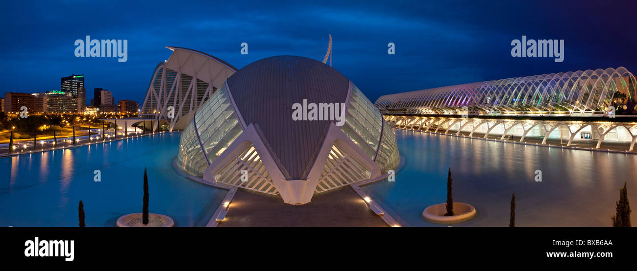 Città delle Arti e delle Scienze di Valencia, Spagna Foto Stock