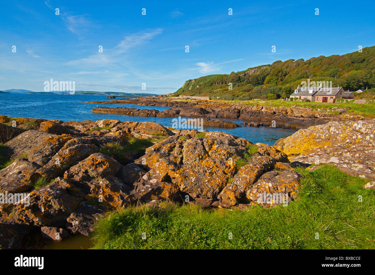 Portencross, vicino al West Kilbride, Ayrshire, Strathclyde, Scozia, Agosto 2010 Foto Stock