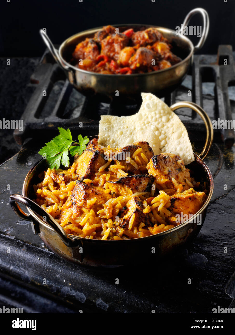 Pollo Tikka Byriani . Il cibo indiano ricetta immagini, foto e immagini Foto Stock