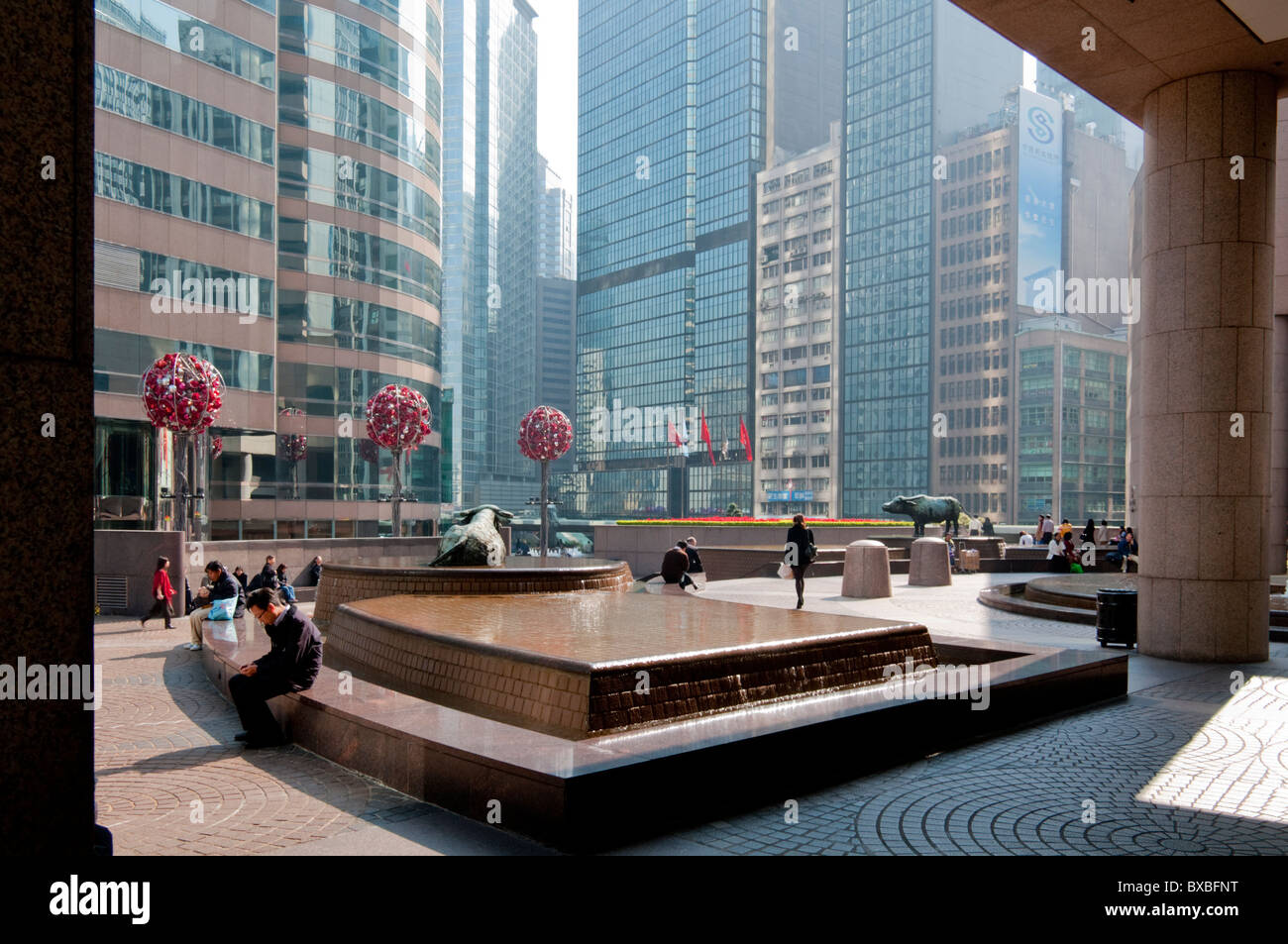 Asia, Cina, Hong kong, Exchange Square Foto Stock