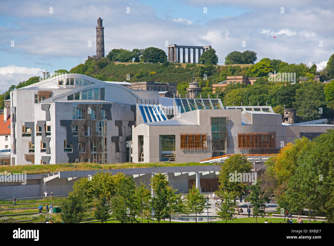 Il Parlamento scozzese di Edimburgo, Lothians, Scotland, Regno Unito Foto Stock