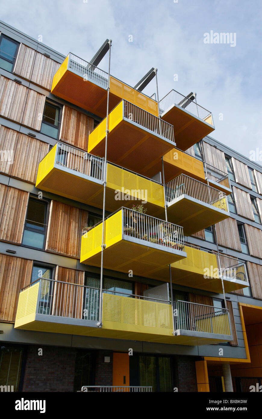 Adelaide wharf a uno sviluppo sostenibile e 2008 RIBA premiato per il design nel Nord Est di Hackney London REGNO UNITO Foto Stock